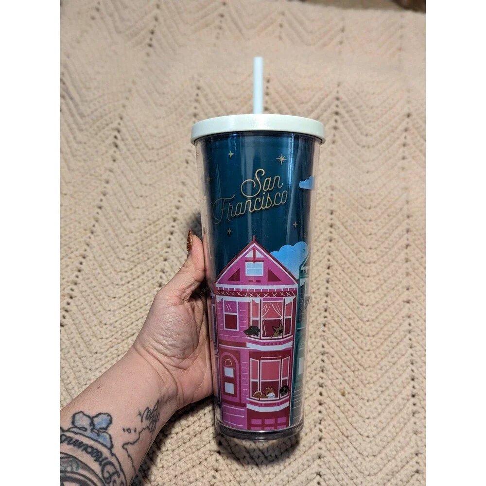 Starbucks San Francisco CA City Blue Venti Tumbler